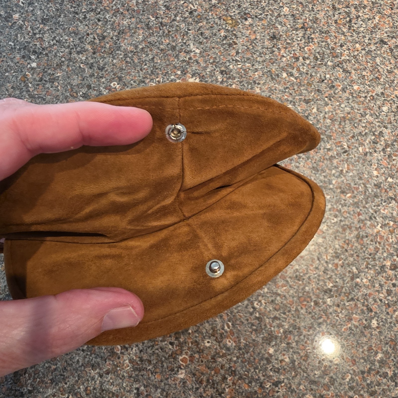 New York Hat & Cap Co Leather Suede Newsboy Cabbie Ha… - Gem