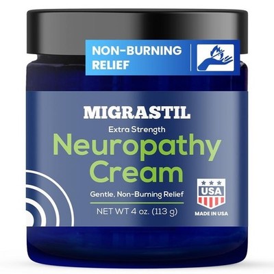 Migrastil Neuropathy Cream - Soothing Cream for Feet, Legs, Hands, Etc. Aloe She