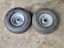 PAIR Kenda Turf Rider Front Riding Mower Tires 15x6-6 w/ Gray Rims