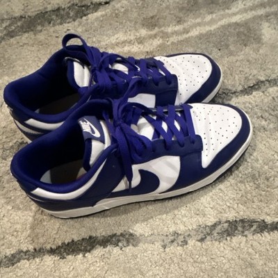 Nike Dunk Men s Low Top Lace-Up Athletic Sneakers Blue/White Colorblock