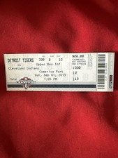 9/1/13 FULL TICKET-JOSE RAMIREZ & NICK CASTELLANOS MLB DEBUTS-TIGERS/INDIANS