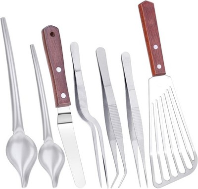 Chef Plating Kit 7 Piece Stainless Steel Culinary Tools Professional Cooking Set