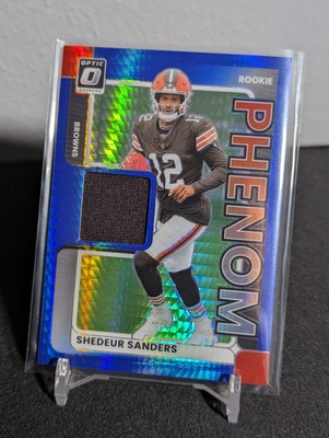 2025 Optic Shedeur Sanders Rookie Phenom BLUE HYPER Patch RC #RPBH-SS Browns MEM