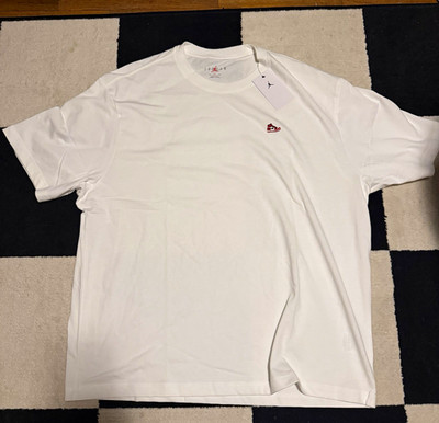 Jordan Men s White 2XL Big & Tall 100% Cotton Crewneck Logo T-Shirt
