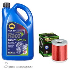 LTF 250 Quadrunner 2x4 Oil & Filter Kit Morris Race Super 4 10w40 4L Suzuki 1989 4.84 per litre