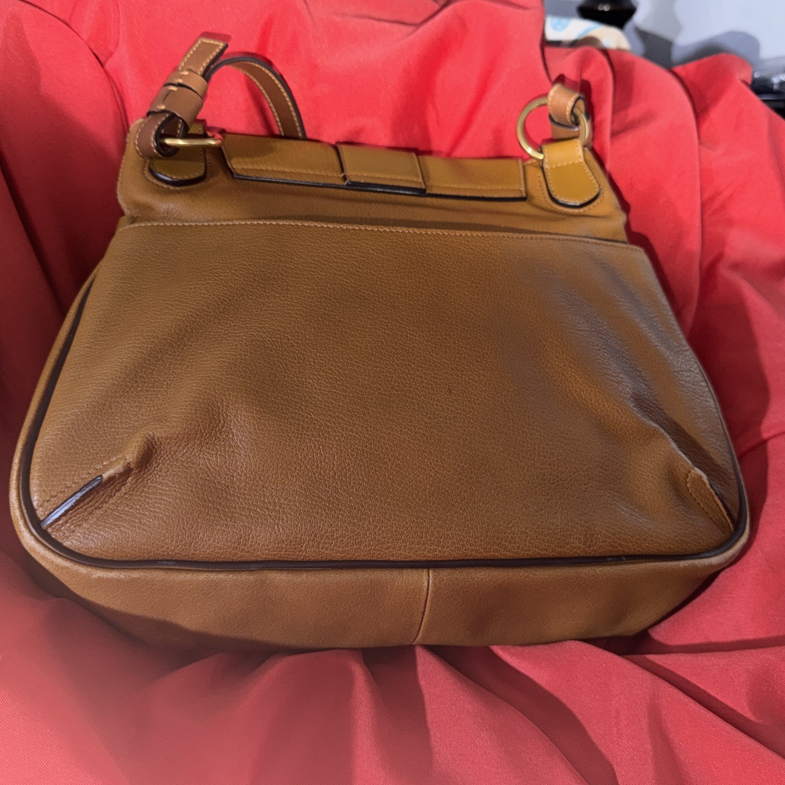 Chloe Leather Lexa Medium Shoulder Bag Brown Authentic — image 20