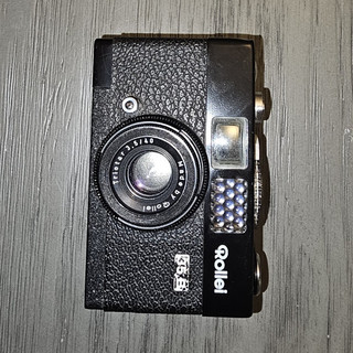 Rollei 35B Black 35mm Film Camera w/ Triotar 40mm f/3.5 Lens Untested As Is