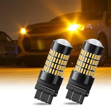 2pcs Amber 3157 3156 LED No Error 3057 LED Light Turn Signal Stop Bulbs EOOH