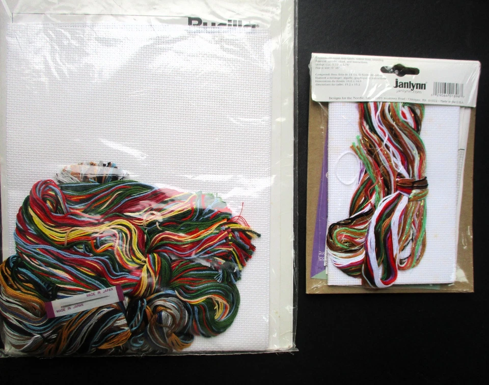 Lot of 2 Christmas Cross Stitch Kits CHECKING HIS LIST & TEDDY BEAR IN WINDOW - Image 4 of 4