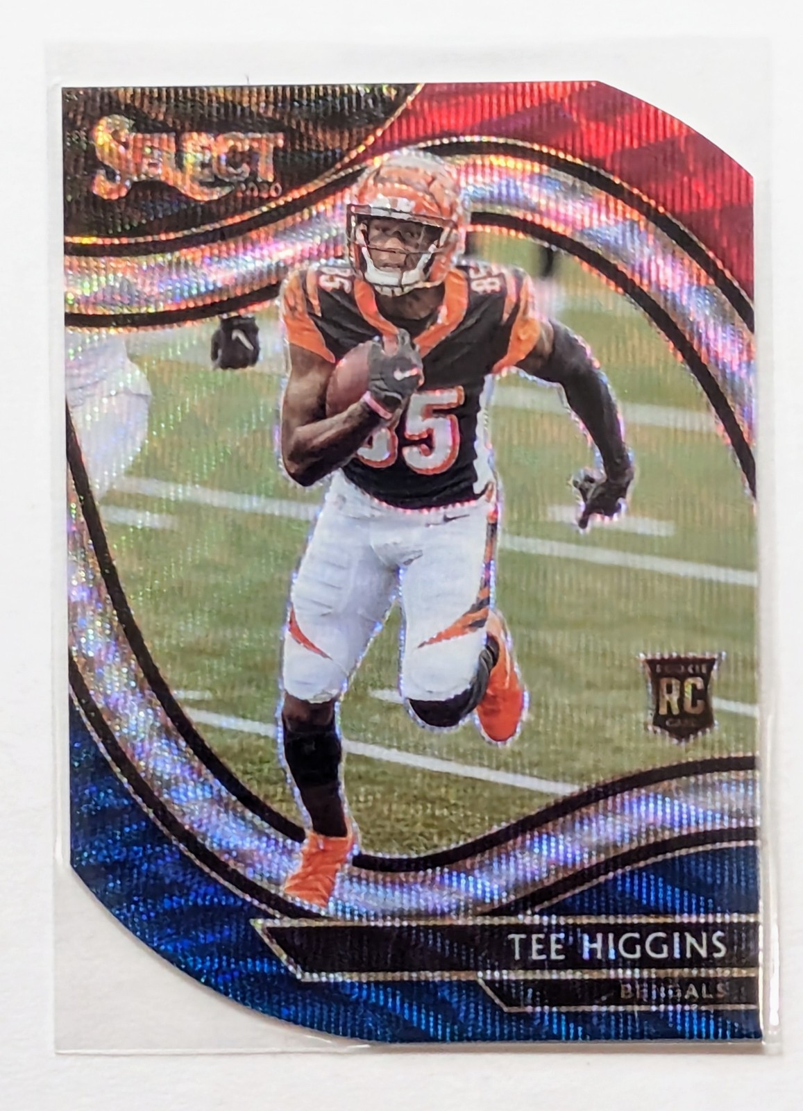 2020 Panini Select Tee Higgins Field Level Tri-Color Die-Cut Wave Prizm RC #360
