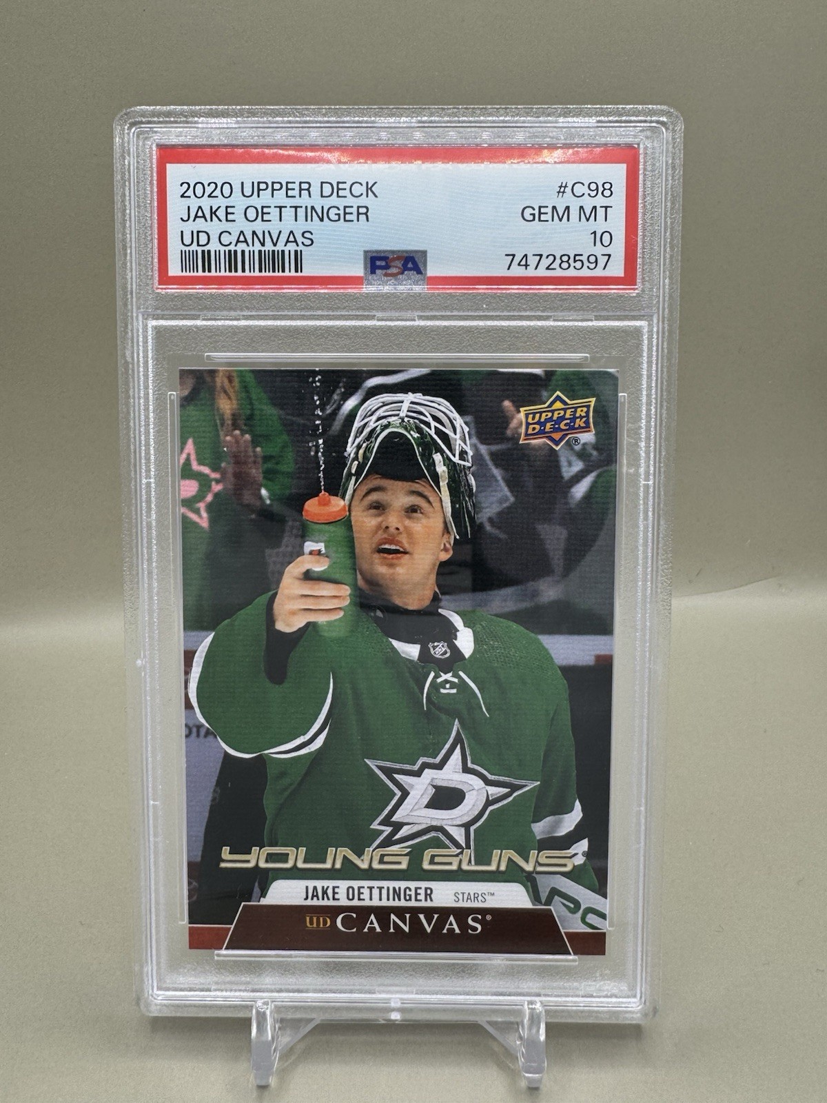 2020-21 Upper Deck - Ud Canvas Young Guns Jake Oettinger #C98 (RC) - PSA 10