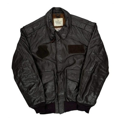 A-2 Flyer'S Jacket Dscp Cockpit Leather Jacket - Medium Brown Leather