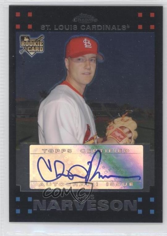 2007 Topps Chrome Chris Narveson #344 Auto 0q4