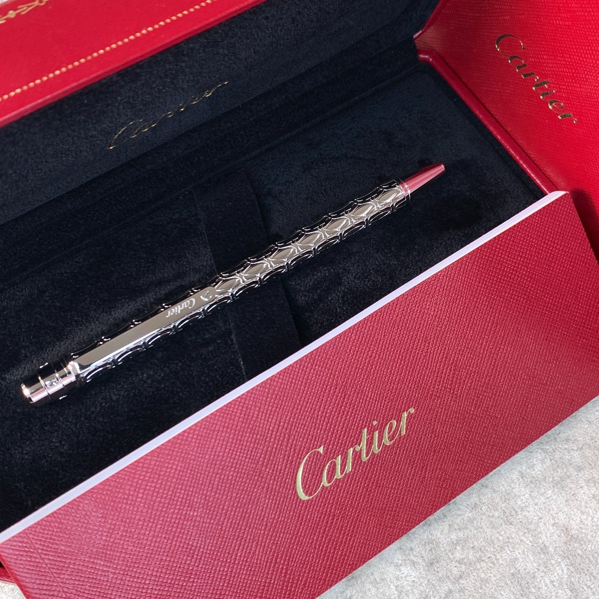 Cartier Ballpoint Pen C de Cartier Palladium Finish 2C Logo Decor