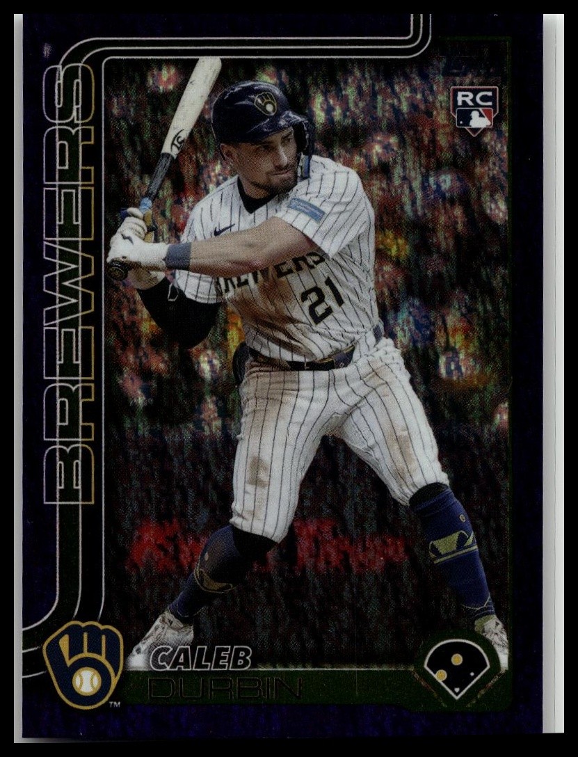 2025 Topps Update #US170 Caleb Durbin Purple Holo Foil #/250