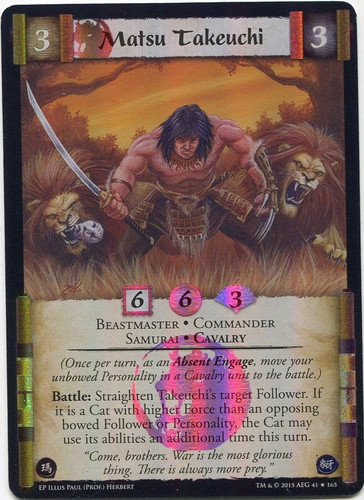 Matsu Takeuchi FOIL Ungraded L5R: Evil Portents