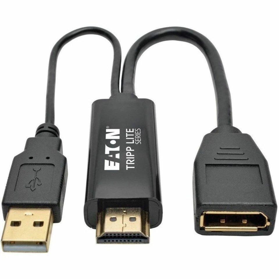 Tripp Lite HDMI to DisplayPort Active Converter 4Kx2K w/ USB Power M/F 6in 6" - Image 2 of 4