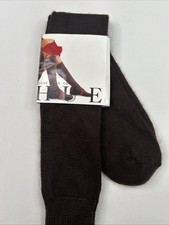 VTG Socks HUE Cuff Knee High Brown One Size Acrylic USA Made 80s 90s Women's