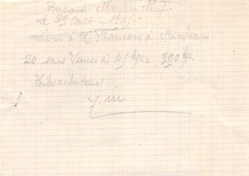 Facture  1945  BERTRAND A MOULIN NEUF - M.FRANCOIS A MIREBEAU