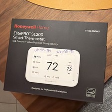 Honeywell Home ElitePro S1200 Smart Thermostat 5" Touchscreen White THX1200W5