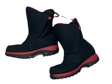 Big Kids Sz 1 Lands End Snow Boots Black Red Waterproof B2 Flurry Squall