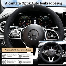 Für Mercedes Benz Lenkradbezug Anti Rutsch Alcantara Hülle Lenkradschoner