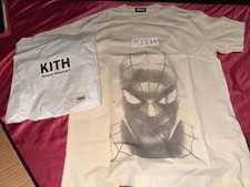 KITH Marvel Spider-Man Graphic Beige Jersey Cotton Men's T-Shirt S Crew Neck