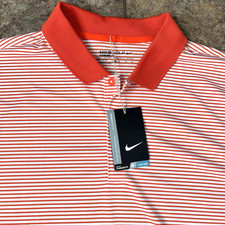 Nike Golf Polo Shirt Mens XL Standard Fit DriFit Striped Short Sleeve NEW