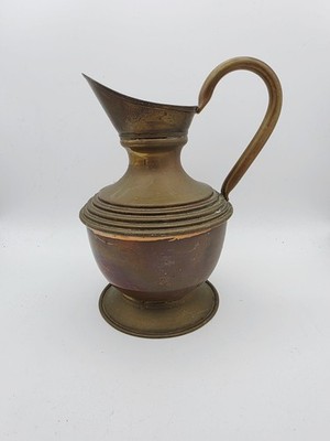 Vintage Messing und Kupfer Krug Krug Mid Century Deko Metallwaren Ewer