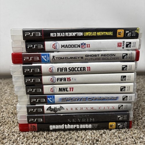 Ps3 Manette Lot De 35 Jeux PS3 PlayStation 3 Fonctionnels - Jeux Vidéo Dont Assassin's Creed, Occasion état Correct Manette Ps3