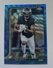 2025 Topps Chrome Football - DeVONTA SMITH Blue Wave Refractor /150 -  Eagles