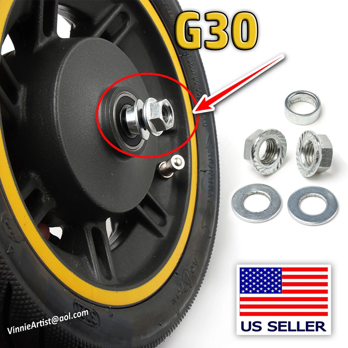 GisWell Lot de 2 poignées de guidon Segway Ninebot G30 Max, accessoires scooter électrique (noir