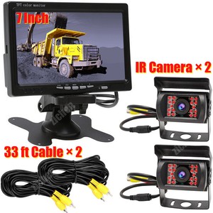 2x Wireless IR Rear View Vehicle Backup Camera 7" HD LCD Monitor for Bus Truck 2x Wireless IR Rear View Vehicle Backup Camera 7" HD LCD Monitor for Bus Truck