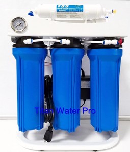 Ro Reverse Osmosis Water Filter 5 Stage System 150 Gpd Booster Pump Psi Gauge Ebay