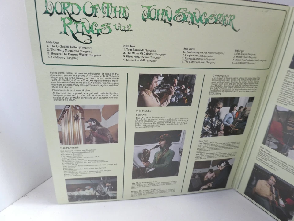 LORD OF THE RINGS VOL.2 EMI RECORDS LABEL 1976 RECORD DOUBLE GATEFOLD  LP VINYL - Image 4 of 4