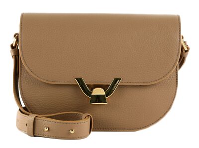 COCCINELLE Dew Crossbody Grained Leather Umhängetasche Tasche Skin hellbraun Neu
