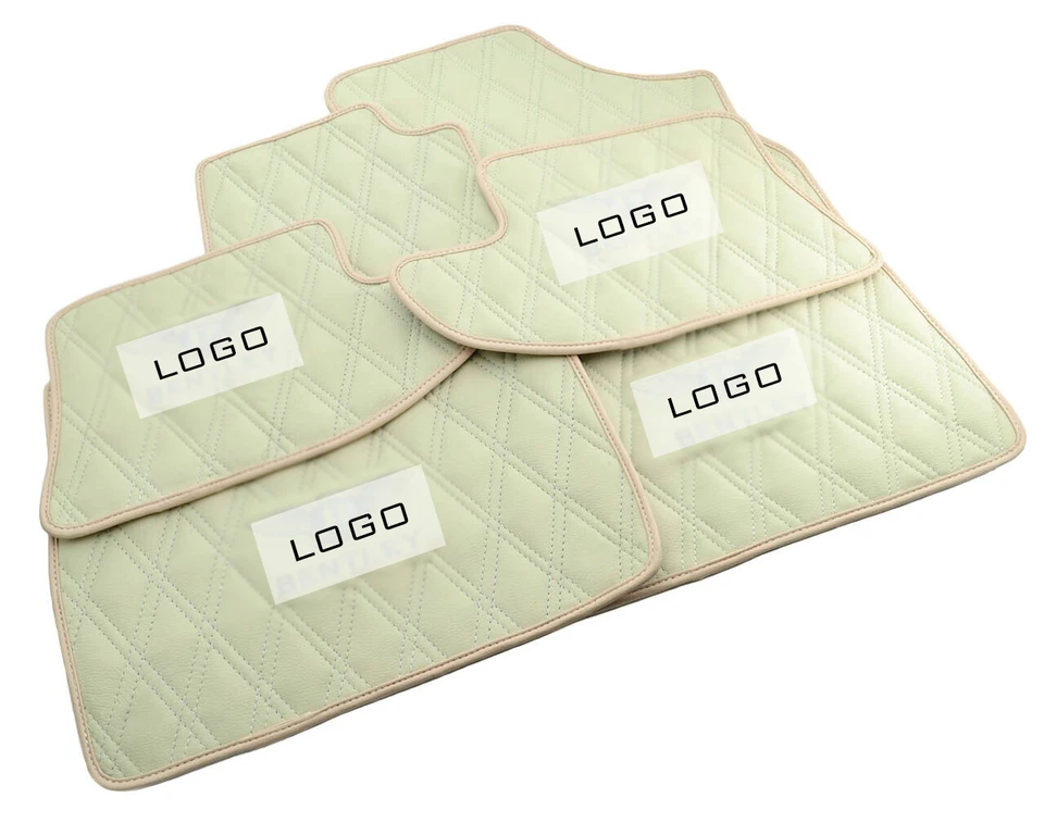 米色真皮脚垫套装适用于 2004 - 2017 年宾利欧陆 GT — 第 4/4 张图片