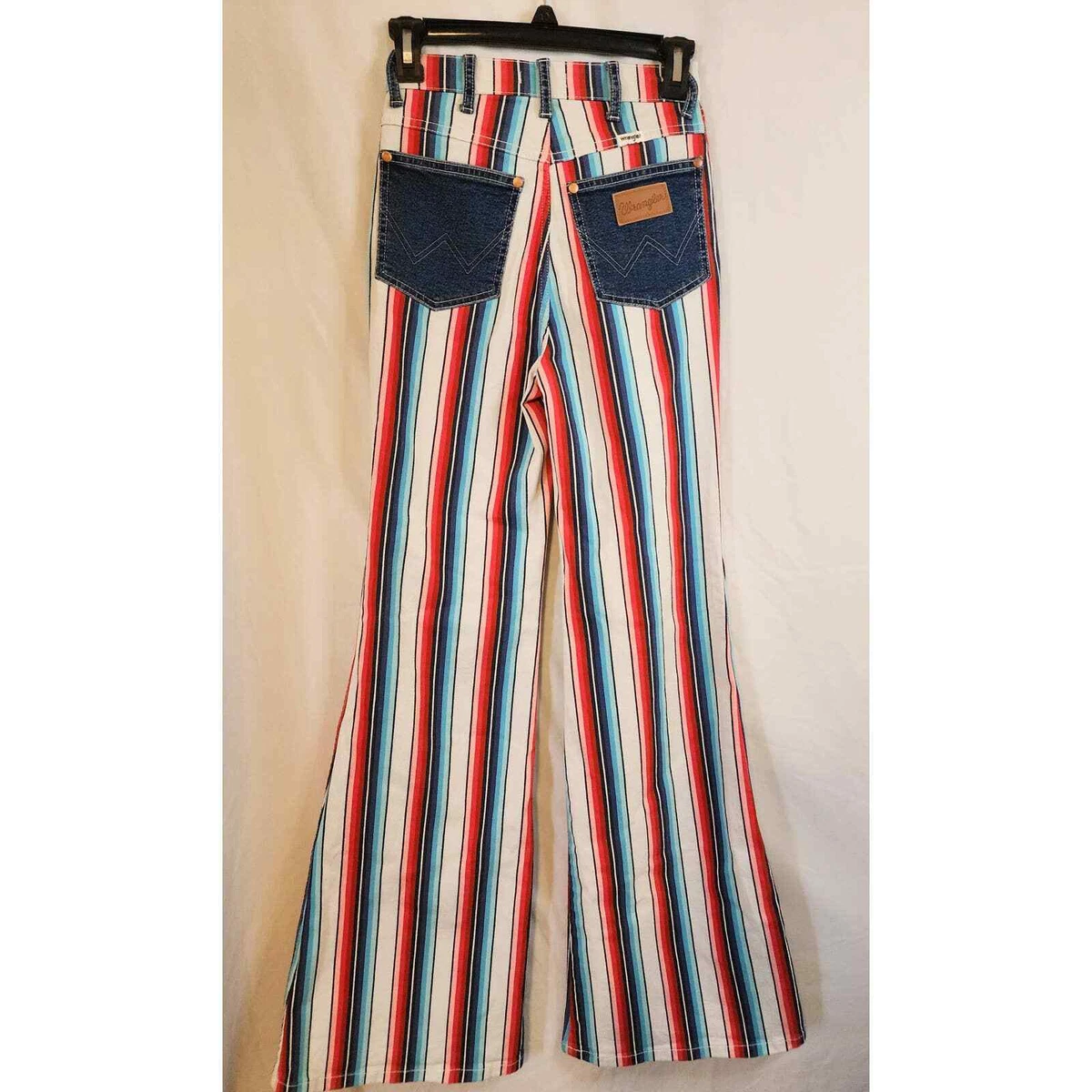 WRANGLER Striped Wanderer 622 High Rise Flare Jean Rainbow Stripe 24x34