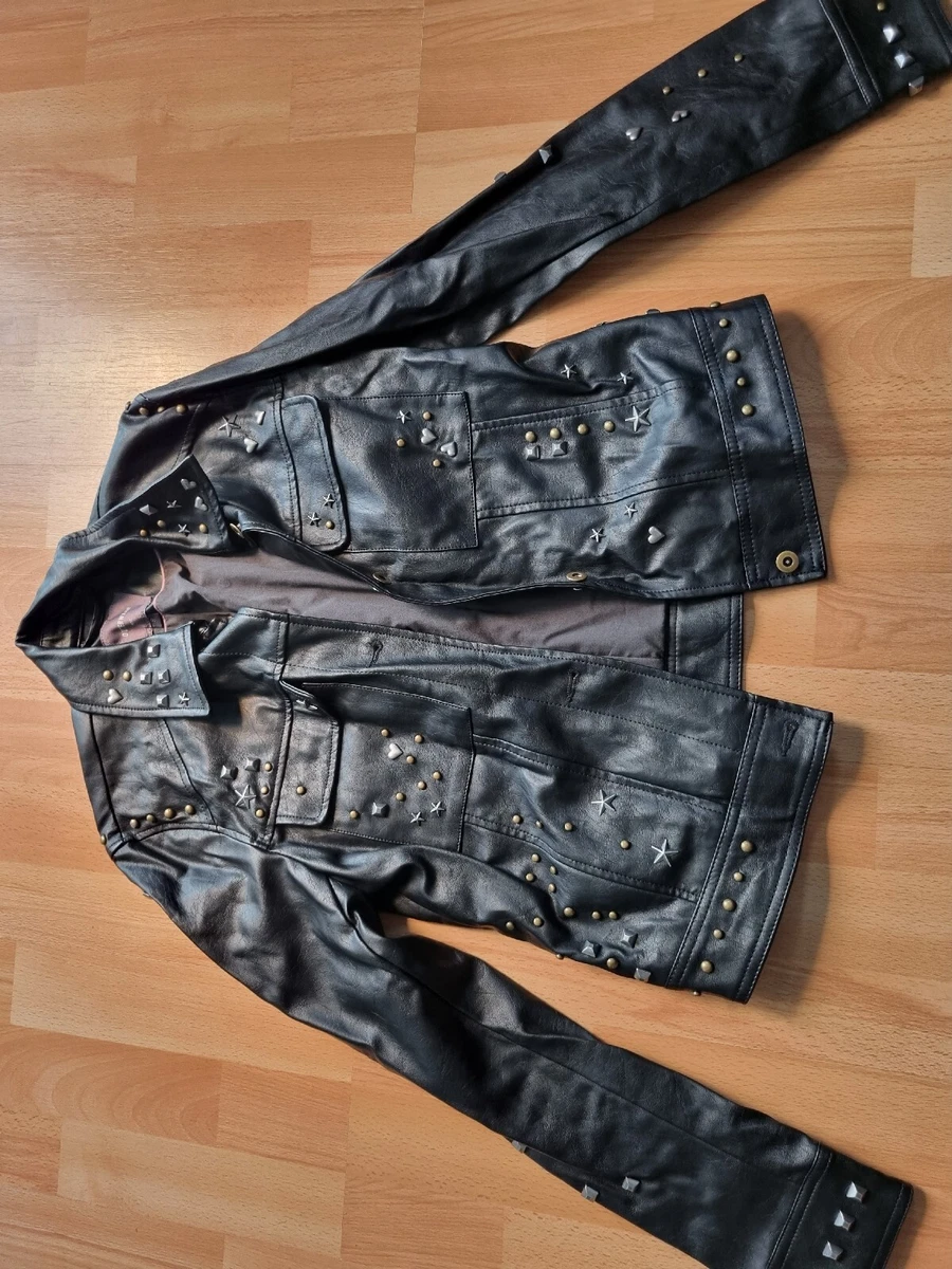 Star faux hotsell leather jacket