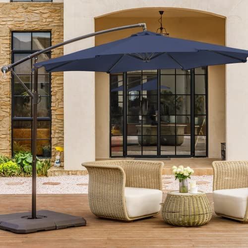 bally 10 ft. cantilever hanging patio umbrella wikiwiki 10ft Patio Umbrellas Offset Outdoor Umbrella Cantilever hanging  Umbrell