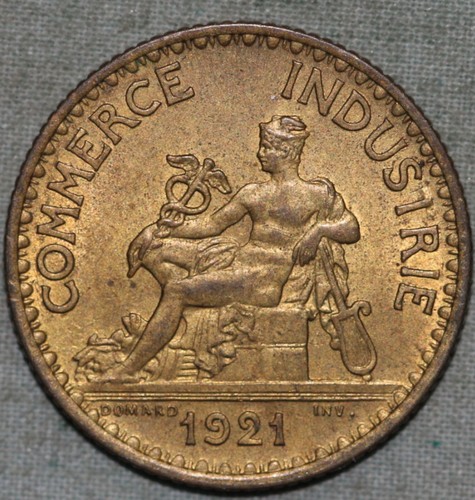 France 1921 ~ AU ~ 1 Franc ~99 ¢ Tracked shipping