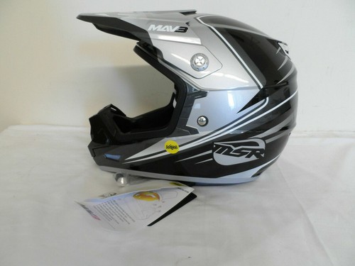MSR MAV 3 Block Silver Black Helmet X-Large Size XL w/ MIPS ATV Offroad Dirtbike - Bild 3 von 8