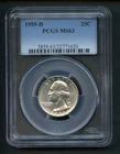 1955-D PCGS MS63 Washington Silver Quarter