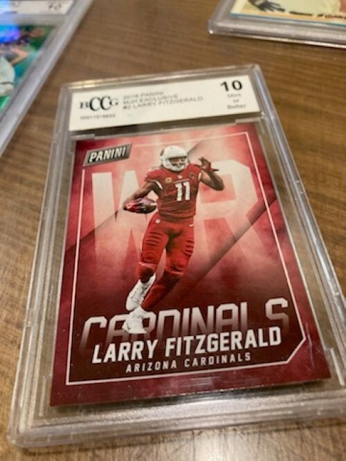 Beckett 20187 Pinini #2 Larry Fitzgerald 10 Mint and always Beckett 20187 Pinini #2 Larry Fitzgerald 10 Mint and always