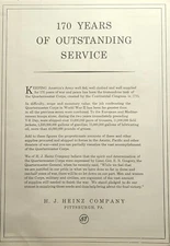 Heinz Keeping America's Army Supplied Salute Quartermaster Vintage Print Ad 1945