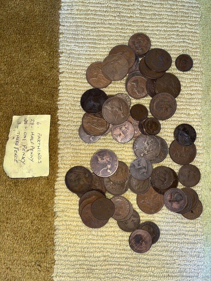 68 Old Coins Job Lot Victoria 1873 Edward VII V VI