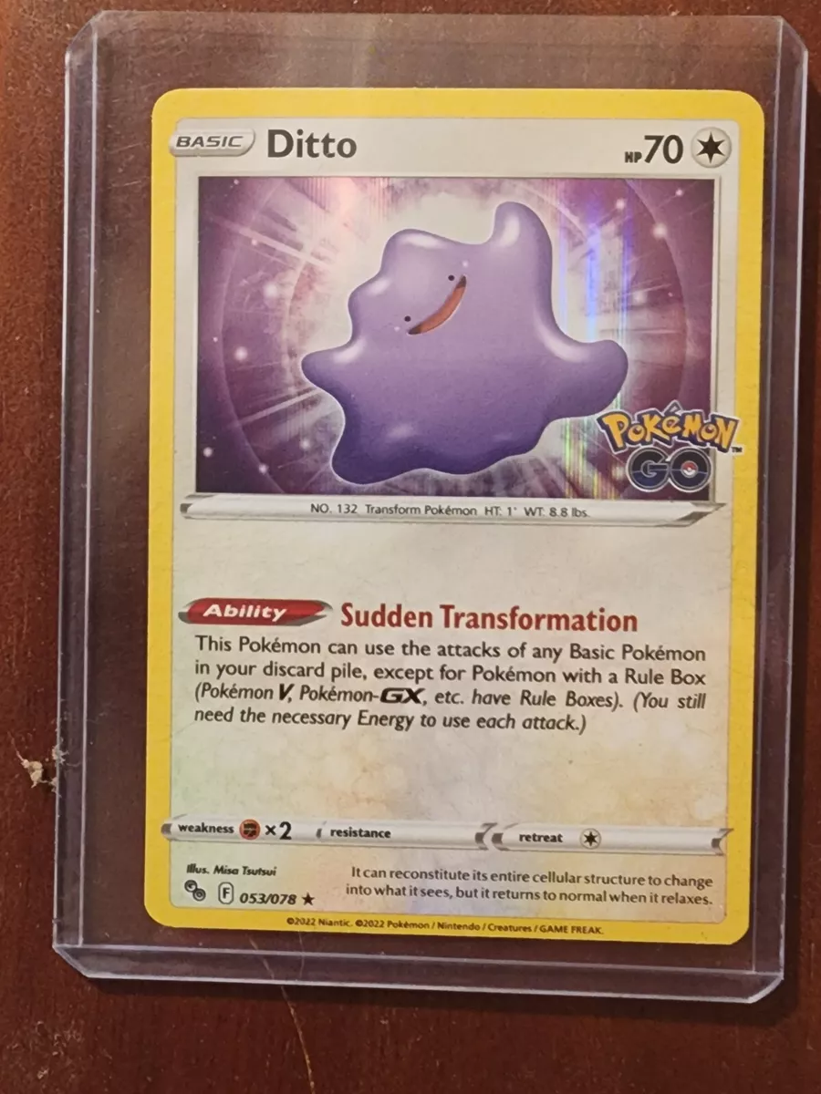 Pokemon Trading Card Game Pokemon GO Single Card Rare Holo Ditto