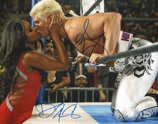 Brandi & Cody Rhodes Signed 11x14 Photo BAS COA New Japan Pro Wrestling AEW ROH