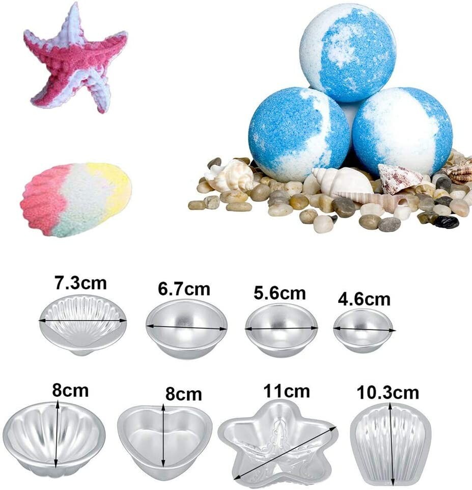 DIY Bath Bomb Mold Kit,Metal Bath Bomb Molds for Crafting Making Spa