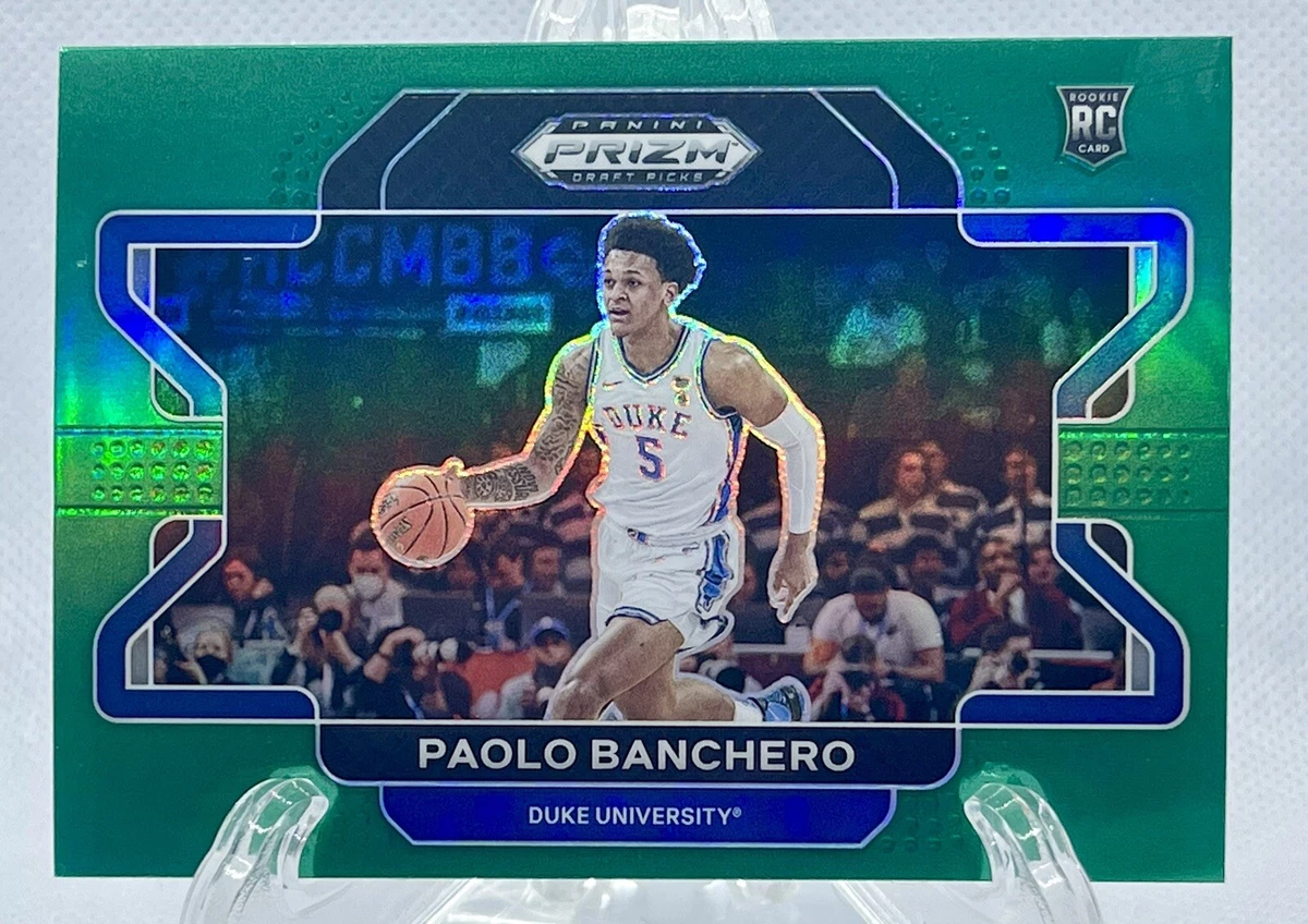 2022 Prizm Draft Picks Paolo Banchero Green Prizm Rookie Image Variation RC